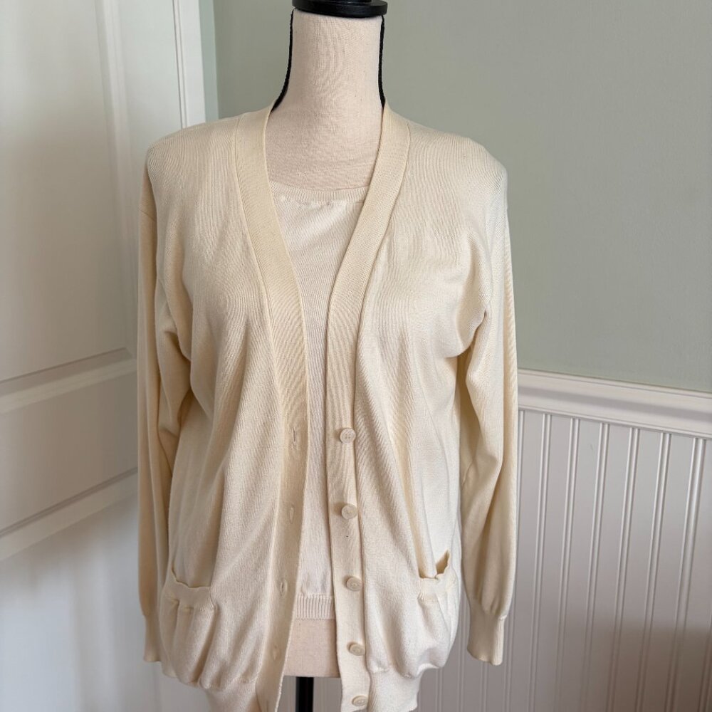 Vintage Calvin Klein Sport cream shell and sweater